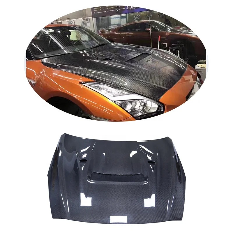 Carbon Fiber Front Hood Bonnet Vari Style Fit for R35 GTR 2017-2019 Engine Cover Car Tuning Accessories